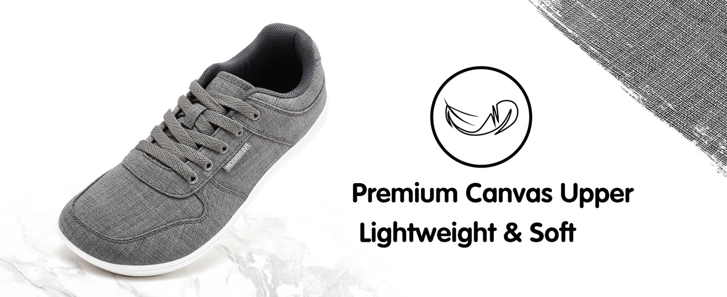 HOBIBEAR Unisex Barefoot Shoes – Lightweight Minimalist Walking Sneakers for Men & Women, Lace-Up Outdoor Running Shoes