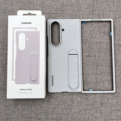 Luxury Standable Matte Silicone Phone Case for Samsung Galaxy Z Fold 6-7 – Skin Feel Full-Back Protective Cover