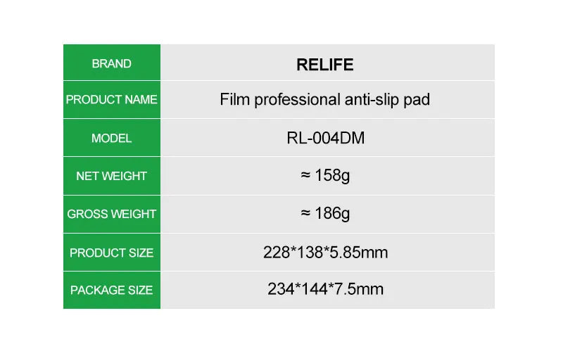Relife RL-004DM Professional Anti-Slip Silicone Pad – Multi-Device Compatible Camera Protection and Repair Mat