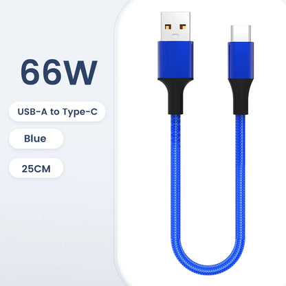 30cm USB-C to USB-C Fast Charging Cable – Compatible with iPhone 15, Xiaomi, Samsung, Huawei & Power Banks
