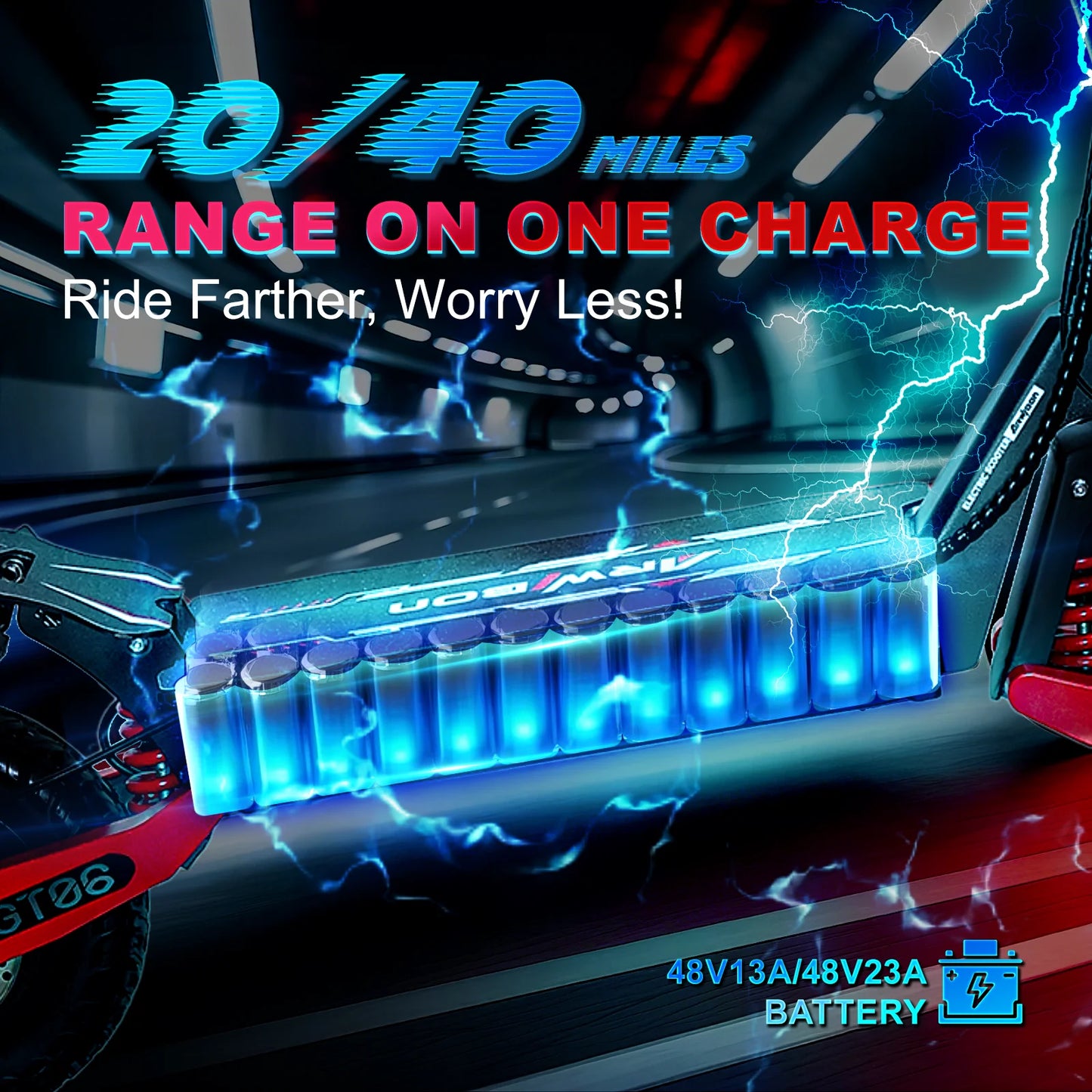 30MPH Electric Scooter with 1200W Motor – 20/40 Mile Range, Spring Damping, Disc Brake & 11" Off-Road Folding Tires