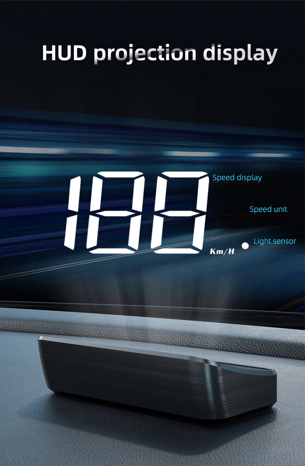Car Head-Up Display M2 – HD GPS Speedometer, Digital Speed KMH Projector for All Cars, Auto Electronics Accessories