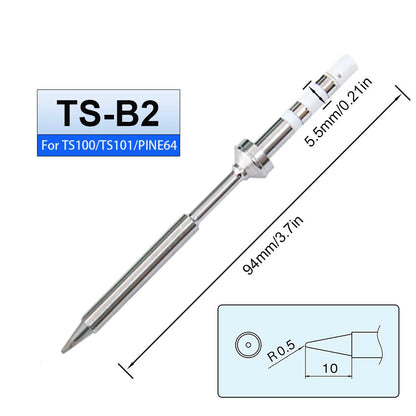 TS101 Soldering Iron Tip – Replacement for PINE64 Pinecil V2, TS100, TS-BC2 & ILS Models, Welding Repair Tool