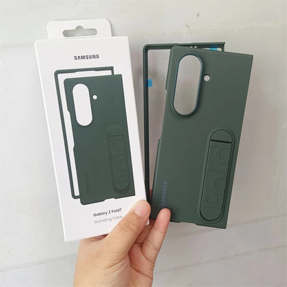 Samsung Galaxy Z Fold 7 5G Sensory Standing Phone Case — Foldable Bracket Hard PC Anti-Fall Shockproof Cover
