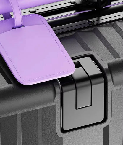 Aluminum Frame Rolling Luggage — Wide Handlebar Trolley Suitcase with Colorful Silent Spinner Wheels, TSA Lock & Large Capacity