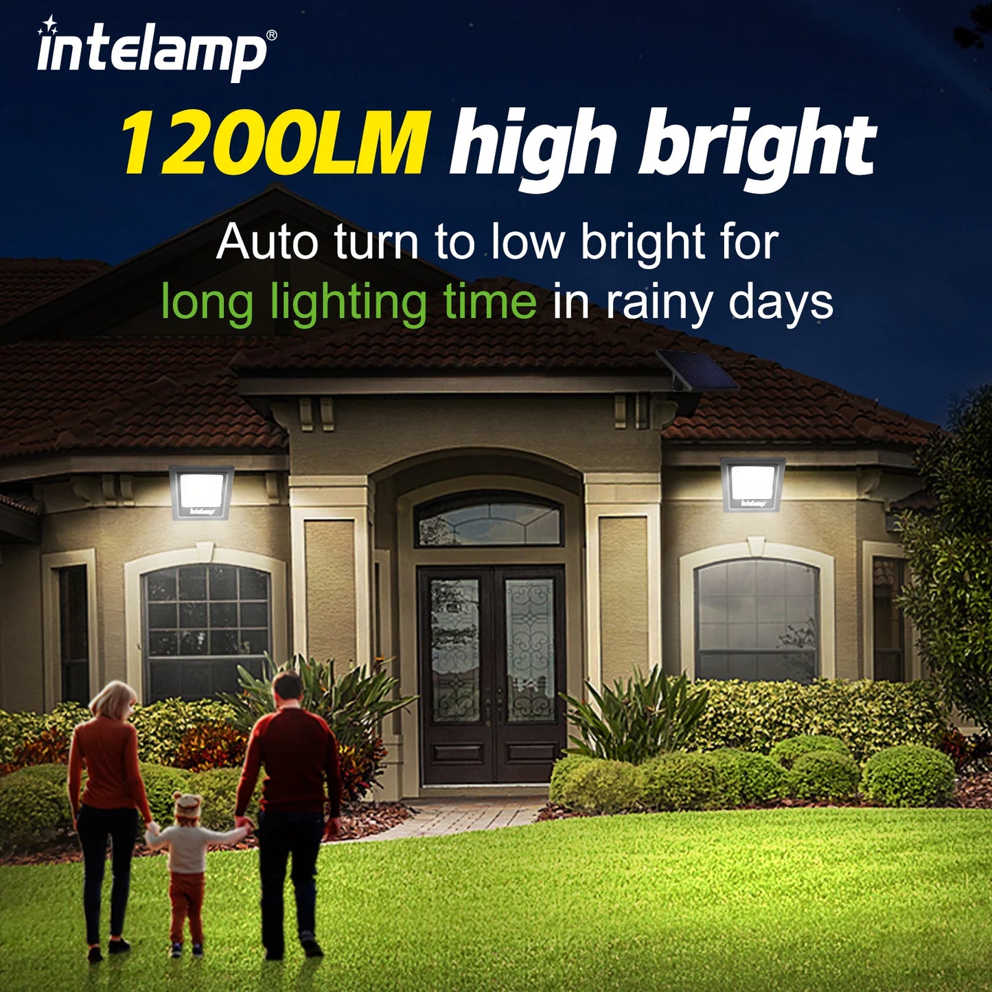 2PCS Solar Outdoor Street Lights — Super Bright IP65 Waterproof for Garden & Patio