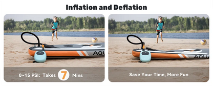 SUP Inflatable Pump — Rechargeable 20PSI Pump for PVC Kayaks, Kite Wings & Stand Up Paddle Boards