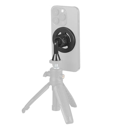 Magnetic Phone Tripod Mount Adapter with 1/4"-20 Hole - For MagSafe iPhone 15/14/13/12, Plus, Pro Max, Magsafe Case, Selfie Stick