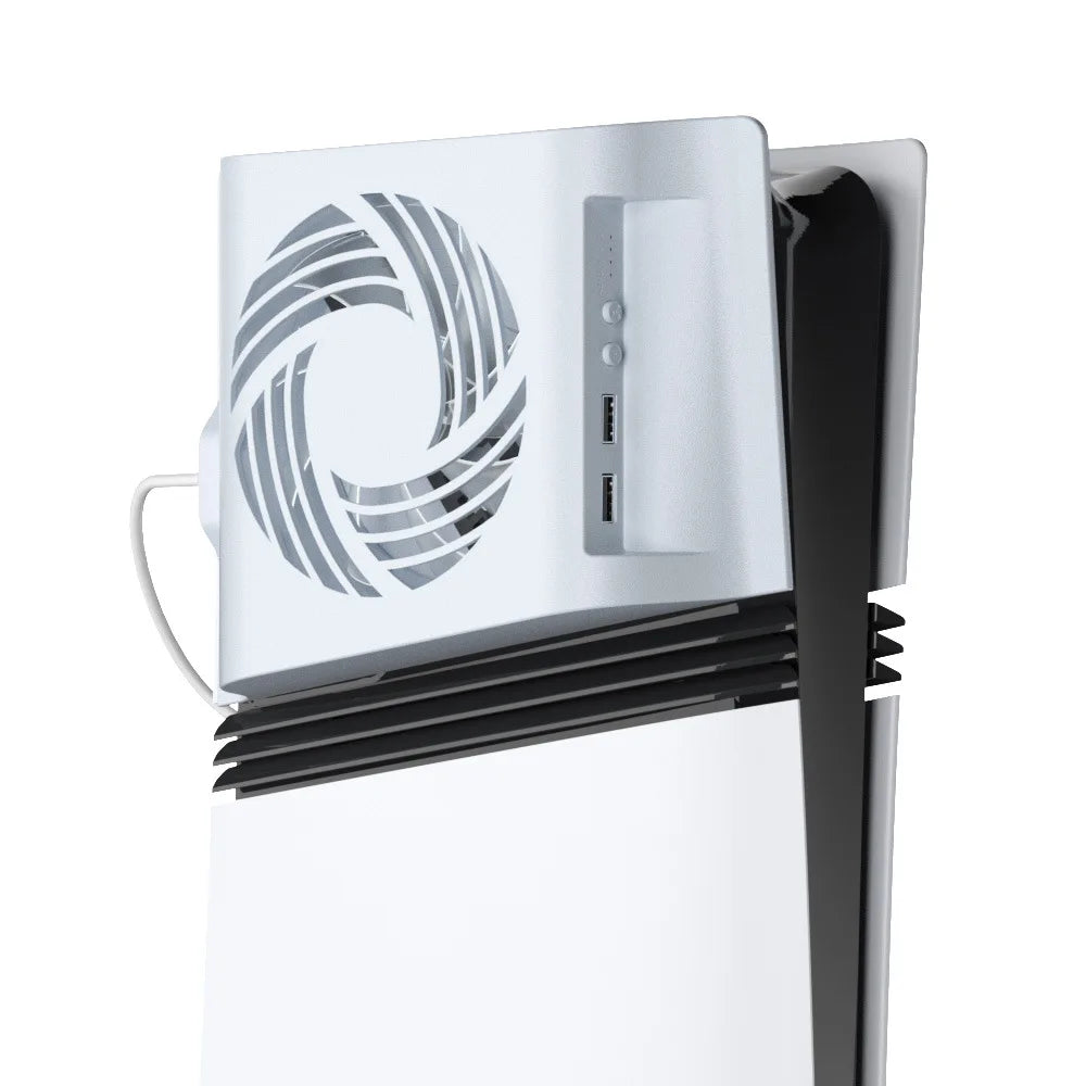 Aolion RGB Cooling Fan for PS5 Pro/Slim Console Side-Mounted Temperature Sensing Game Accessory