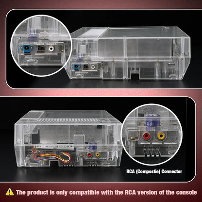 Bitfunx Transparent Replacement Shell – Protective Housing for NES Nintendo Console