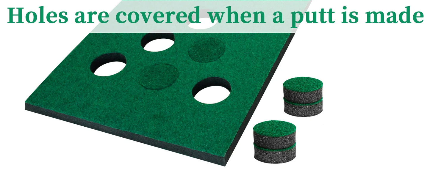 Golf Pong Putting Game Set – Indoor & Outdoor Training Aid with Front Border for Backyard, Office, and Party