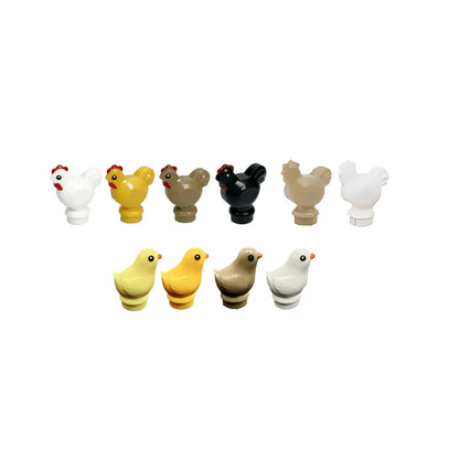 MOC Animal Scene Building Blocks – Zoo & Wildlife DIY Toy Bricks with Ducks, Cats, Dogs, Penguins, Eagles, Wolves, Bears, Deer, Sharks, Snakes, Mice, Sheep (K055)