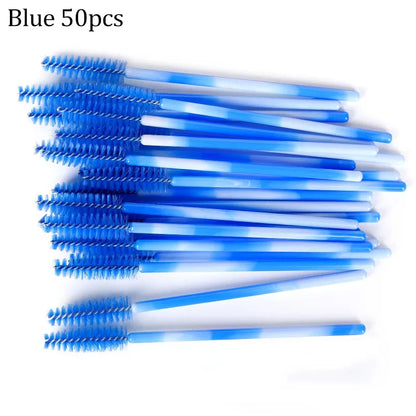50PCS Reusable Eyelash Brushes – Mascara Wands Spoolers for False Lashes & Eyelash Extensions
