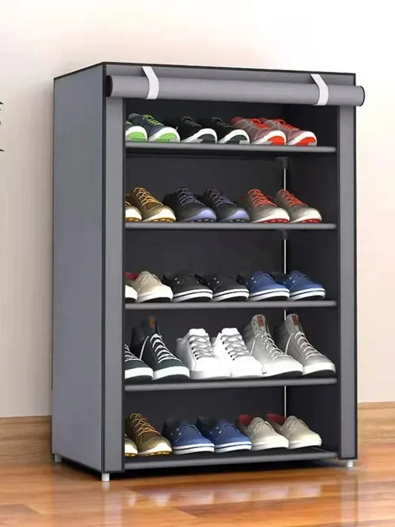 Dustproof Shoe Storage Rack – Multilayer Nonwoven Organizer Cabinet, Space-Saving Shoe Shelf for Home & Hallway