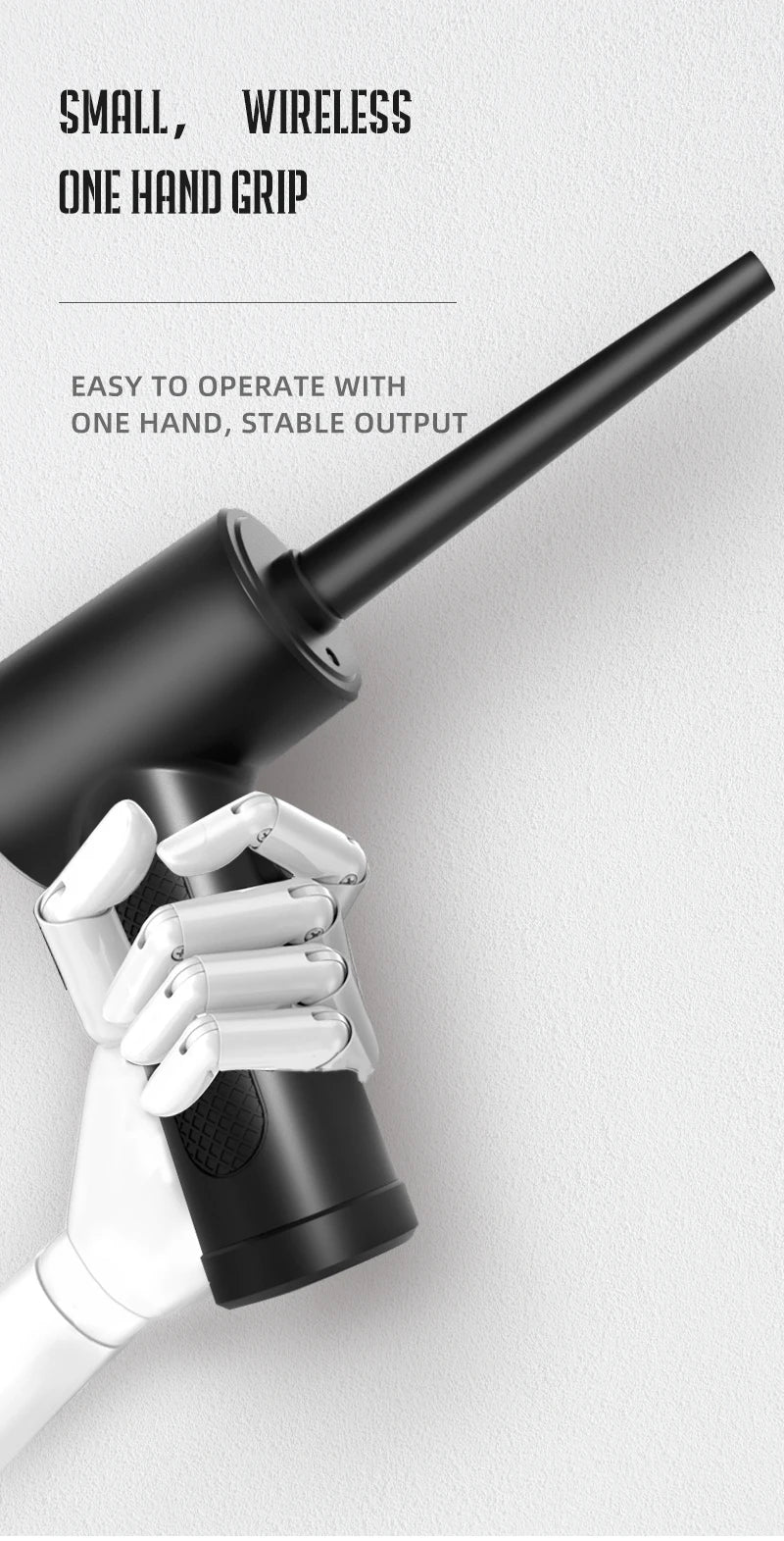 Portable Air Duster for Computer Cleaning – 51000RPM Cordless Compressed Air Blower with LED Light for PC & Keyboard Cleaning