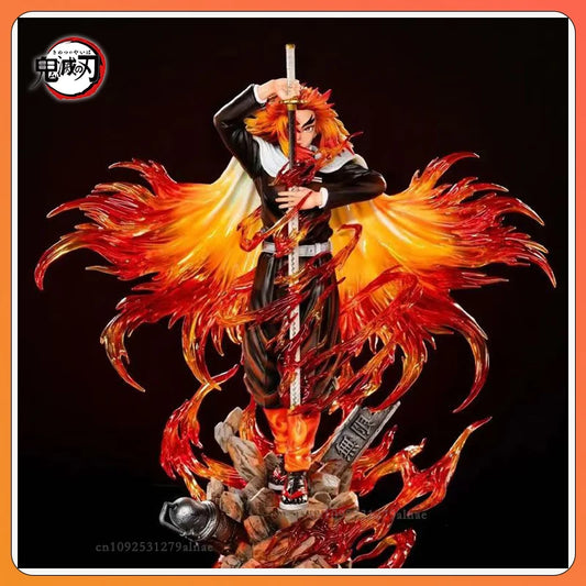 30cm Demon Slayer Rengoku Kyoujurou Figure – PVC Anime Figurine Statue for Collection, Desk Decoration & Gift