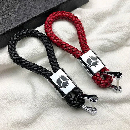 Braided Rope Metal Keychain – Car Key Ring for Mercedes Benz W166/W213/W246/W176/W177/W205 C260/C200/C300/C180/C63/W167