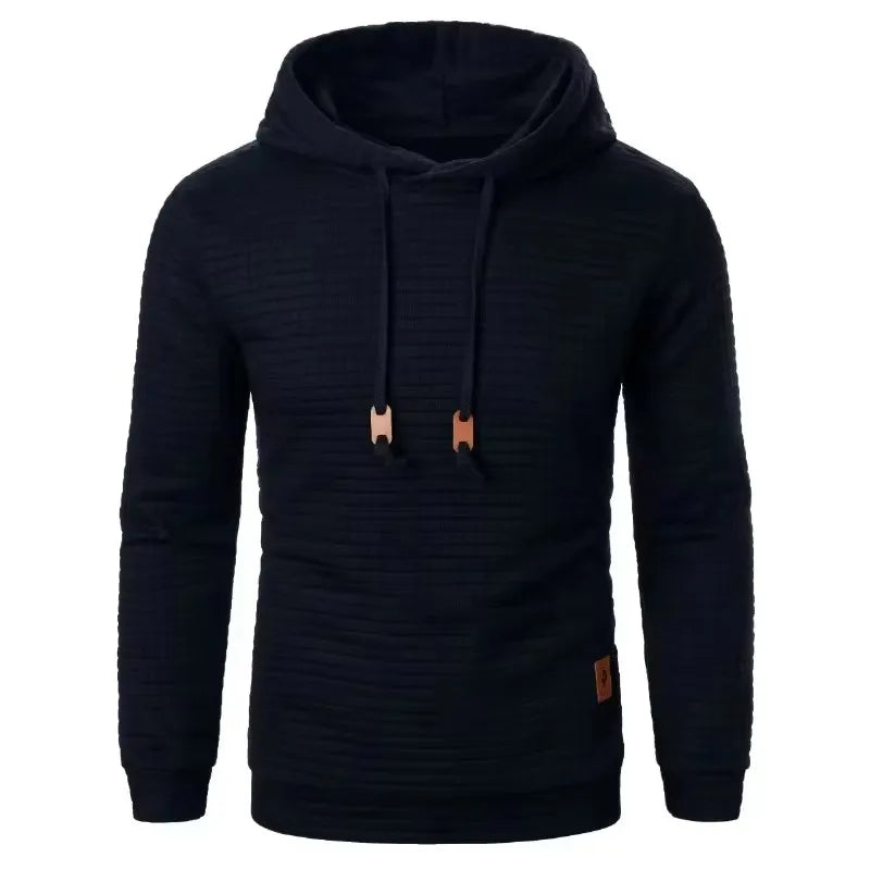 Warm Men's Solid Color Hoodie - Oversized Sweatshirt with Zipper, Paired Hoodies for Men & Women