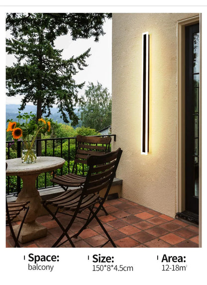 Outdoor Wall Lamp – IP65 Waterproof LED Long Corridor & Staircase Light, Balcony, Villa & Garden Entrance Lighting