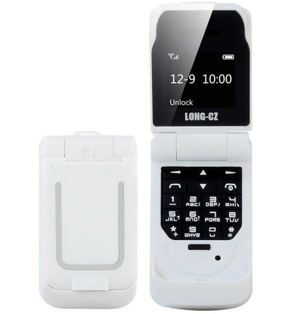 Mini Flip Mobile Phone for Kids – J9 Smallest Clamshell Phone with Bluetooth Dialer & Magic Voice Handsfree Earphone