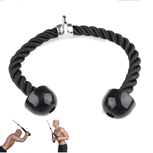 Tricep Rope Cable Attachment — Fitness Gym Accessory for Abdominal Crunches, Biceps, & Muscle Training
