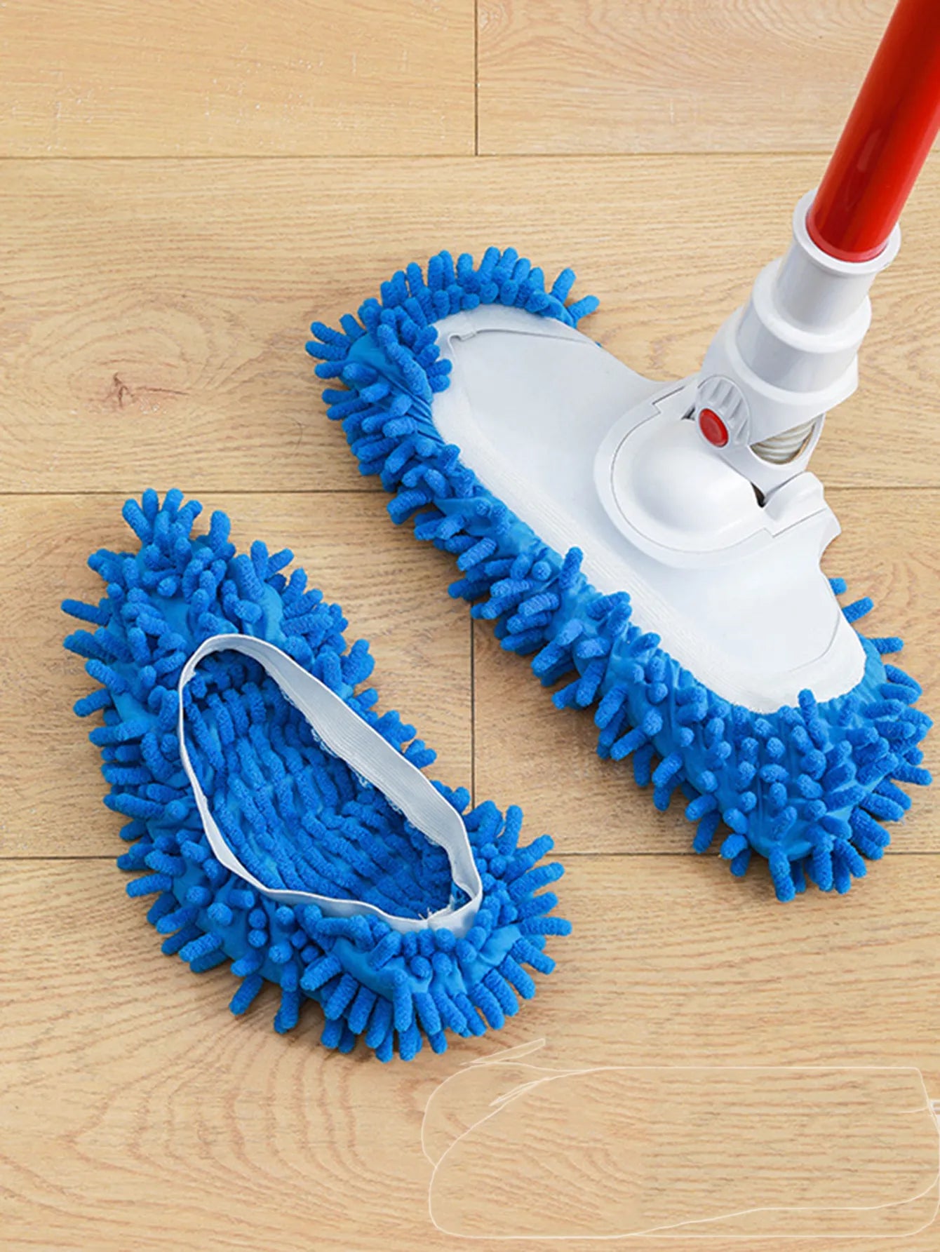 2PCS Chenille Dust Mop Slippers - Multi-Function Foot Socks Mop Caps f –