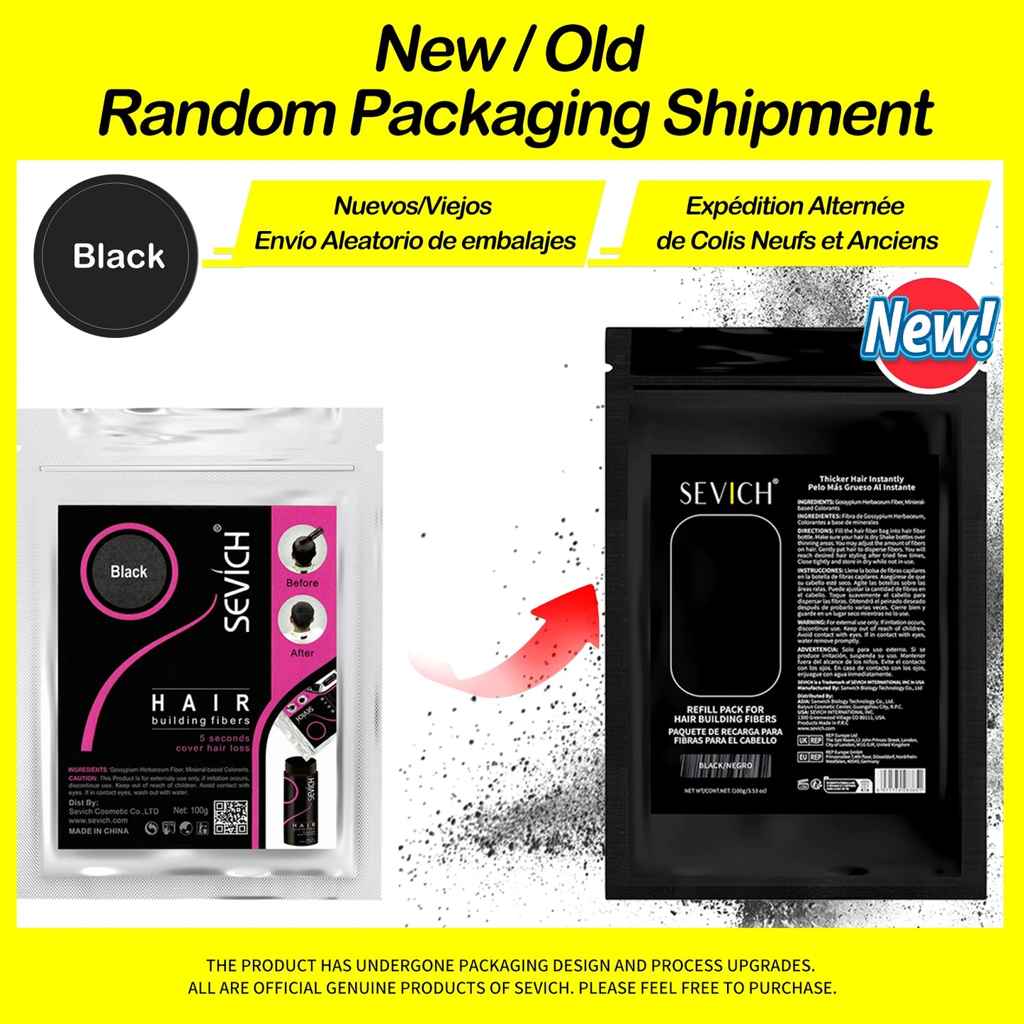 SEVICH Keratin Hair Fiber 100g — Thickening & Hair Building Powder Spray for Instant Regrowth and Hair Loss Concealer