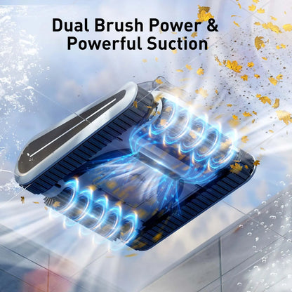 (2025 New) Seauto Crab Pro Cordless Robotic Pool Cleaner – Vacuum for Inground Pools up to 2000 Sq.ft, Wall & Waterline Cleaning