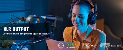 Professional Dynamic Microphone – Selectable Frequency Response Mic for Studio Recording & Performance Vocals, Compatible with Shure SM7B