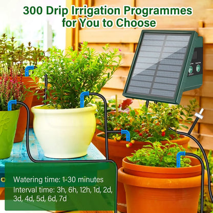 Solar Garden Drip Irrigation System — Automatic Balcony Watering DIY with Drip Hose
