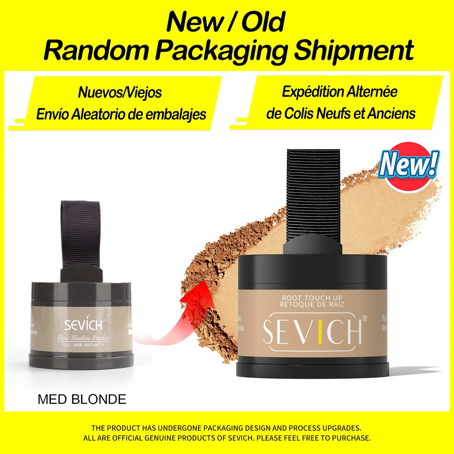 Sevich Hairline Powder 4g – Natural Hairline Shadow Concealer for Hair Loss, Unisex Makeup