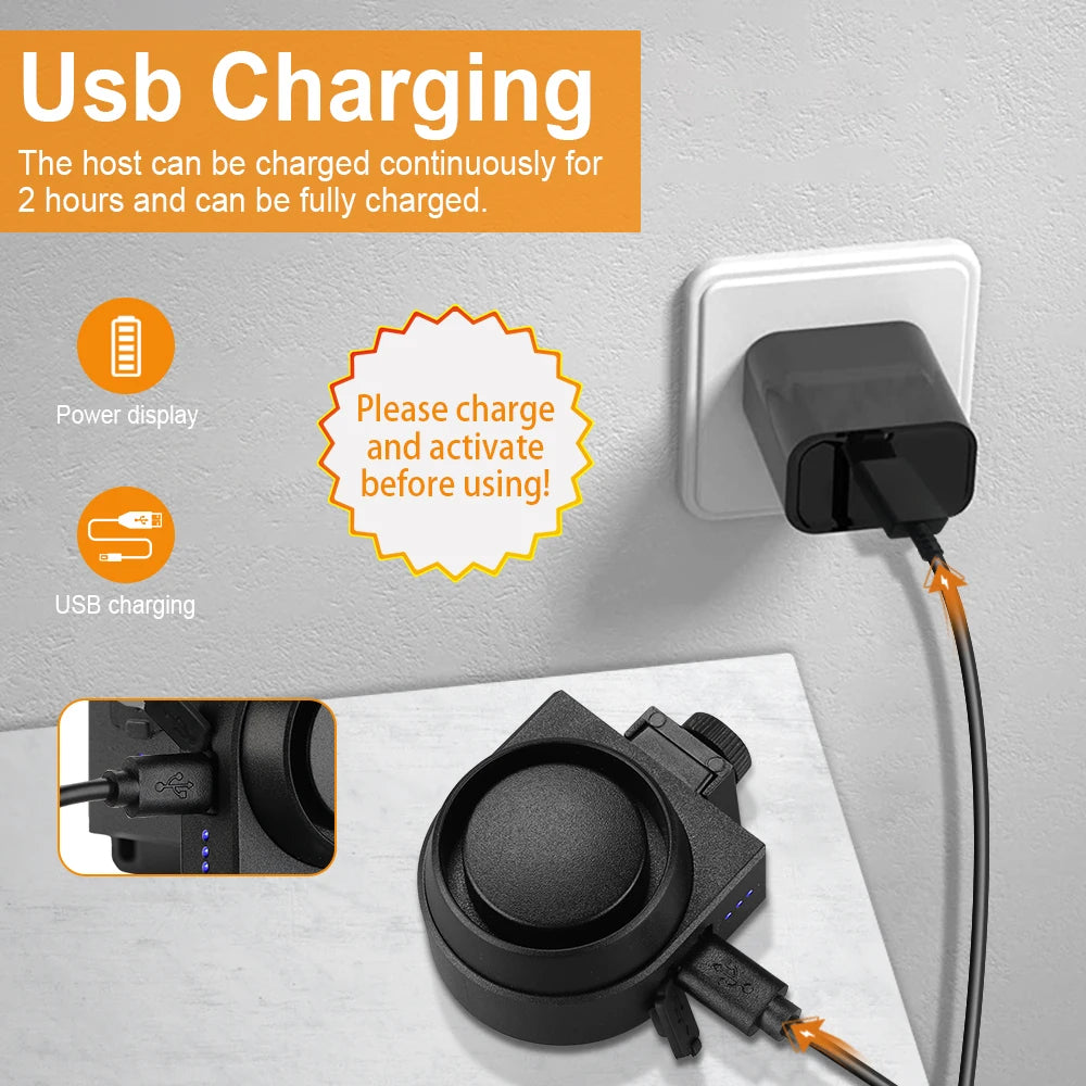 WSDCAM Bicycle Alarm – Waterproof Vibration Alarm with USB Charging & Remote Control, 110 dB Security for Bike & Motorcycle