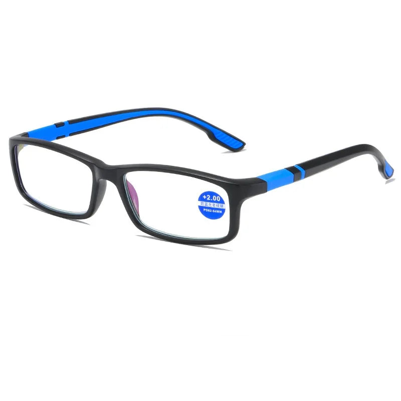 Sports Reading Glasses - Anti-Blue Light TR90 Frame Eyewear for Men & Women (+100 to +400)