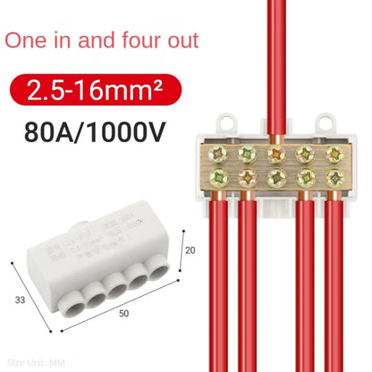 T-Shaped Quick Crimp Wiring Terminal — Locking Electrical Wire Connector for Cable Junction Box ZK-M306 ZK-M406