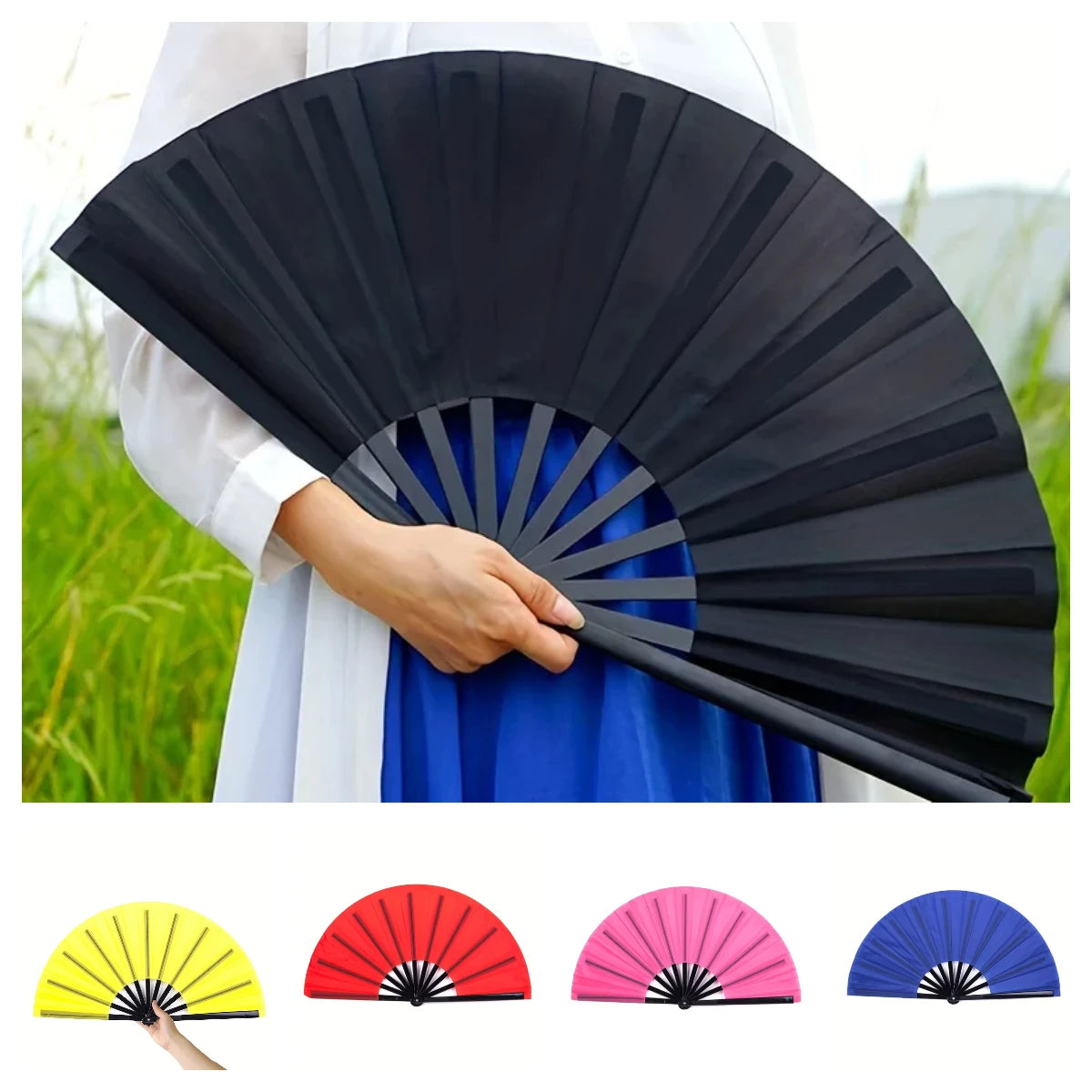1 Kung Fu Fan – Square Chinese Symphony Fan for Fitness, Dance, Tai Chi & Martial Arts Practice