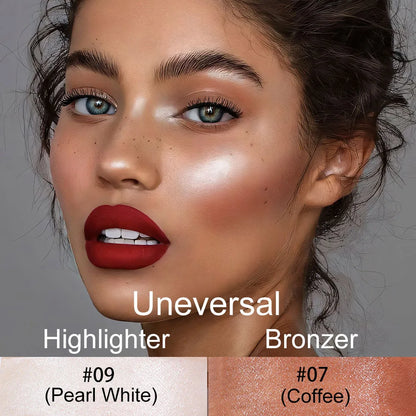 Highlighting & Bronzer Stick - Face Brightening Blusher, Rouge Concealer Pen, Long-Lasting Corrector & Nose Contouring Cosmetics