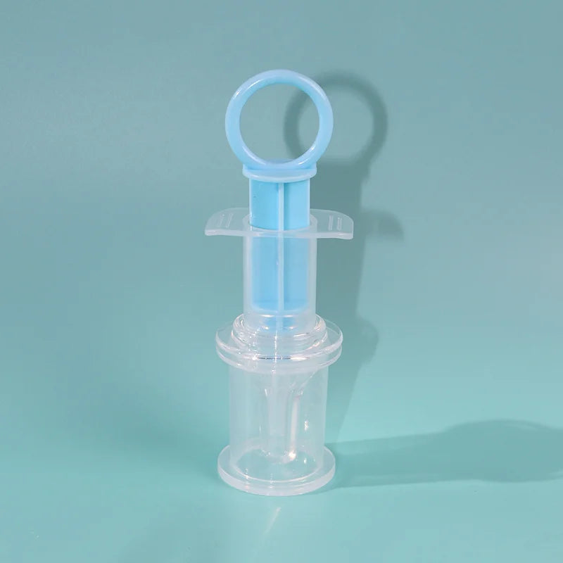 Baby Pacifier Feeder with Liquid Medicine Dispenser - Silicone Needle Design for Safety - Includes 20ml Measuring Cup