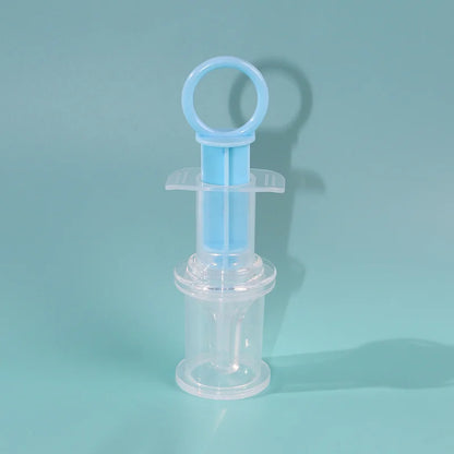 Baby Pacifier Feeder with Liquid Medicine Dispenser - Silicone Needle Design for Safety - Includes 20ml Measuring Cup