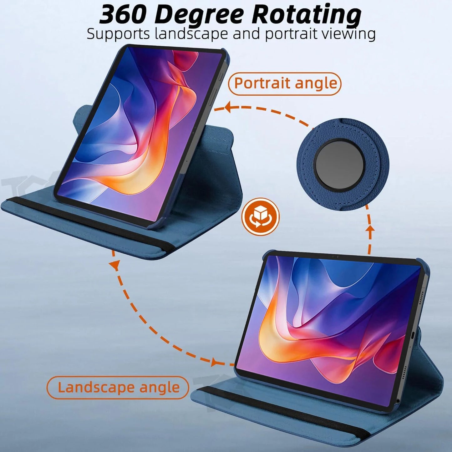 Redmi Pad 2 11″ 2025 Case — PU 360° Rotating Stand with Sleep/Wake Function Cover