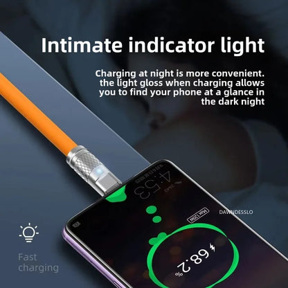 120W 7A Super Fast PD USB-C to USB-C Cable — Liquid Silicone Charger for Xiaomi, Huawei (1M/1.5M/2M)