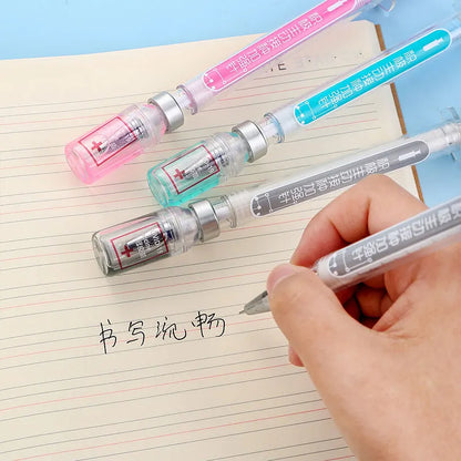 Syringe Gel Pen – Simulation Injection Syringe Shape, Black Ballpoint Signature Pen, Vaccine Pen Design
