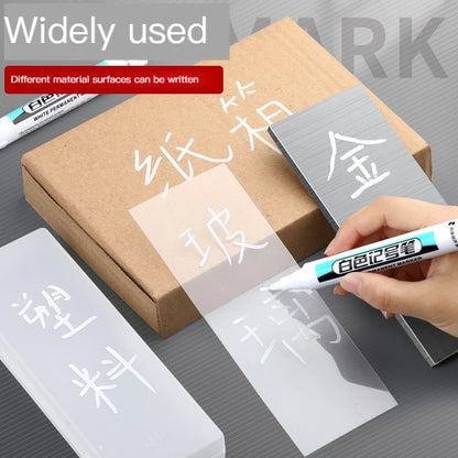 White Permanent Paint Pen Set (1/4 Pcs): Ideal for Wood, Rock, Plastic, Leather, Glass & More - 0.7mm Deep Hole Marker