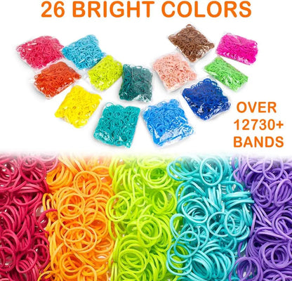 Loom Rubber Bands Refill Kit – DIY Bracelet Making Craft Set for Kids, Creative Weaving Toy Gift