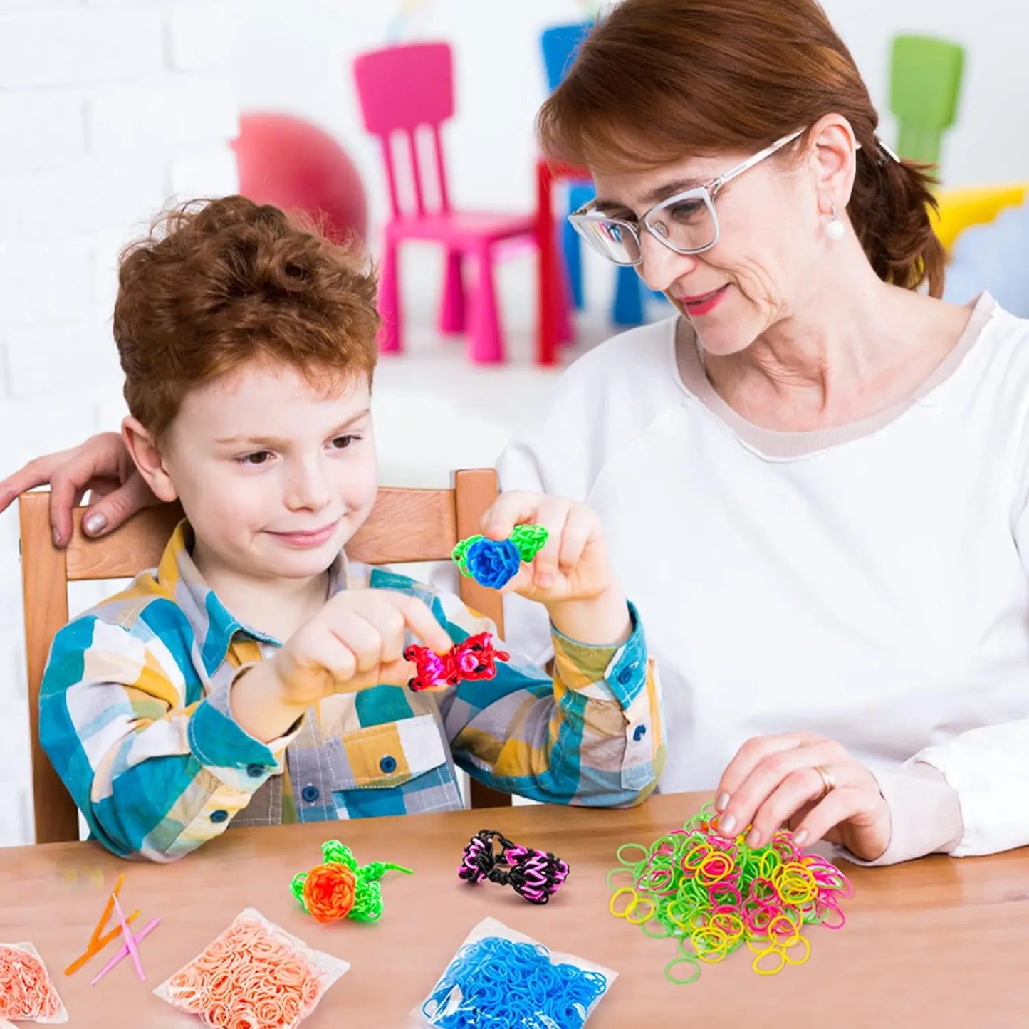 Loom Rubber Bands Refill Kit – DIY Bracelet Making Craft Set for Kids, Creative Weaving Toy Gift