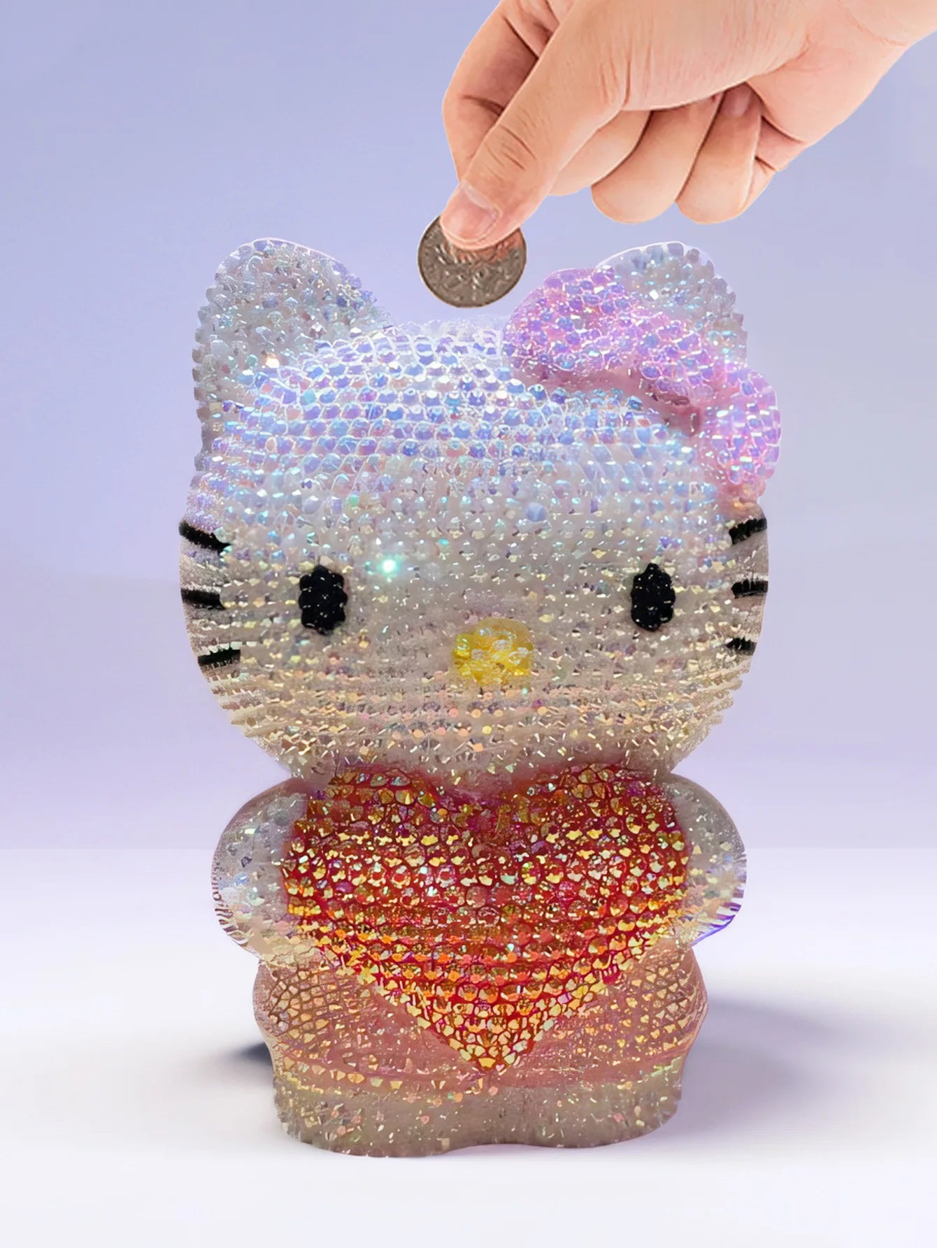 Hot Sale DIY Anime Piggy Bank – Cartoon Melody & Hello Kitty Diamond Stick Figurine Model Gift Statue Doll