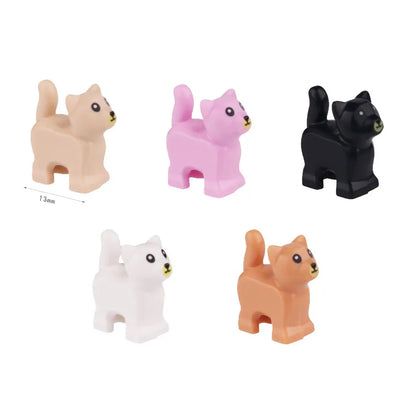 MOC Animal Scene Building Blocks – Zoo & Wildlife DIY Toy Bricks with Ducks, Cats, Dogs, Penguins, Eagles, Wolves, Bears, Deer, Sharks, Snakes, Mice, Sheep (K055)