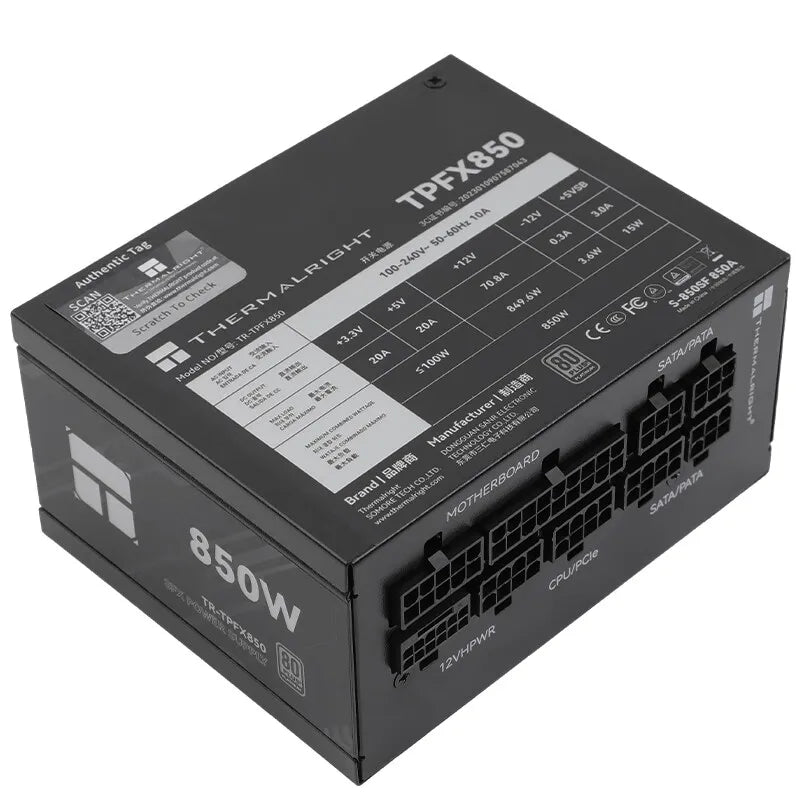 Thermalright TR-TPFX850 SFX Power Supply – 850W Platinum Full Modular, ATX 3.0 & PCIe 5.0 Support