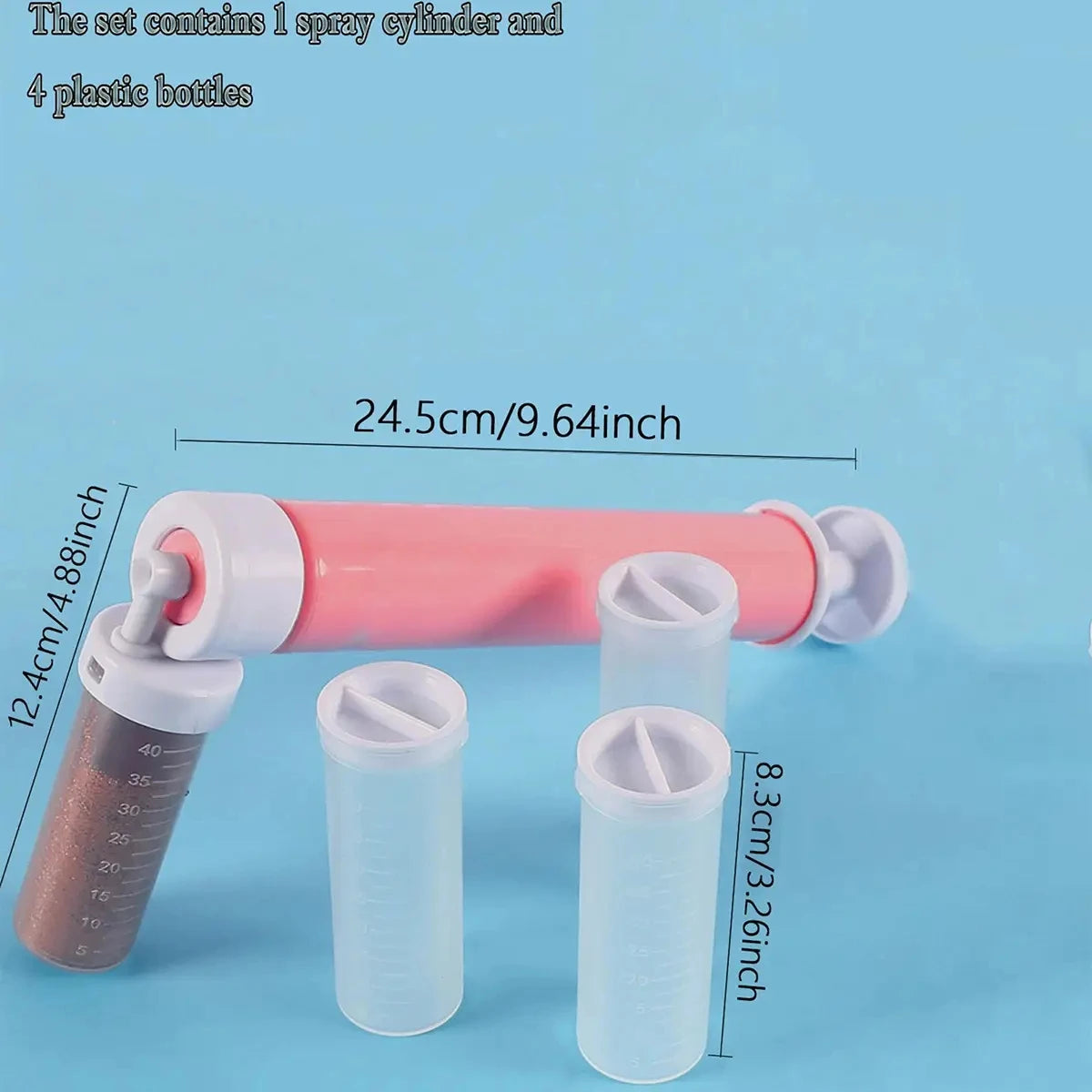 1 Set (5pcs) Manual Spray Guns: Cake Coloring Duster Baking Tool - Enhance Your Baking with Cake Spray Tube