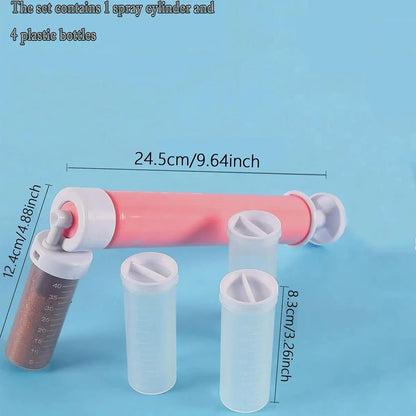 1 Set (5pcs) Manual Spray Guns: Cake Coloring Duster Baking Tool - Enhance Your Baking with Cake Spray Tube