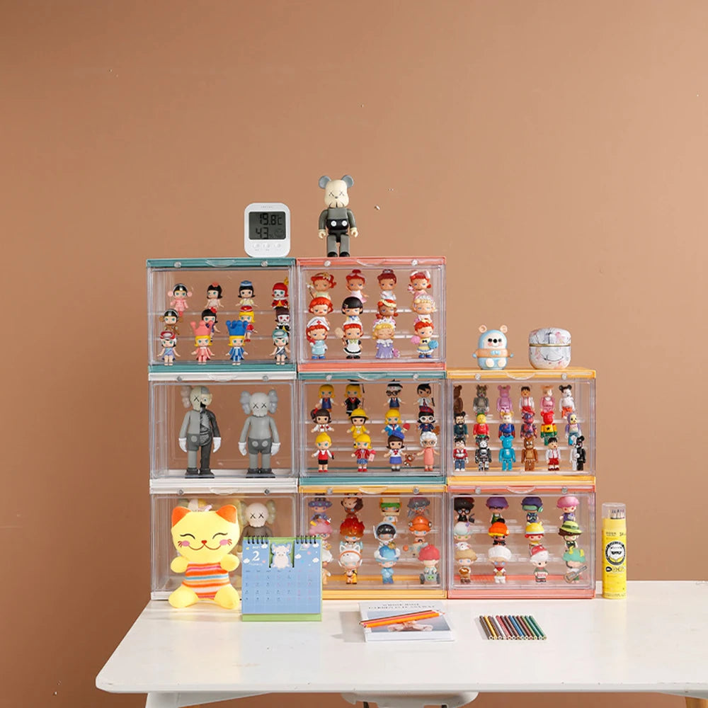 Blind Box Display Rack – Acrylic Bubble Mat Storage Cabinet, Dustproof ...